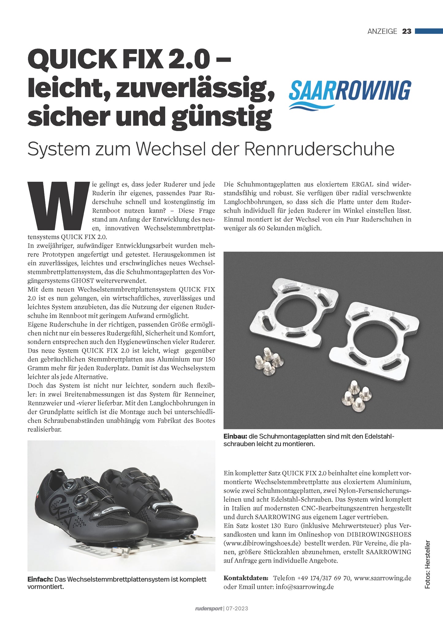 Stemmbrettplatte QUICK FIX 2.0